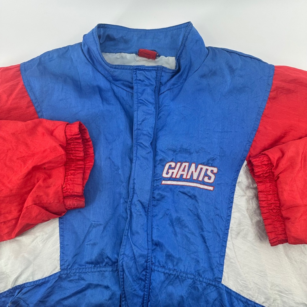 Vtg New York Giants Bomber Jacket Apex One Mens‎ XL NFL Windbreaker 90s Rare
